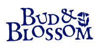 Logo Bud & Blossom en bleu foncé