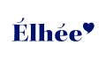 Logo Élhée avec un cœur bleu marine