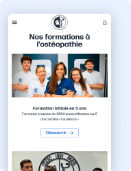 Logo Ceeso et étudiants en ostéopathie