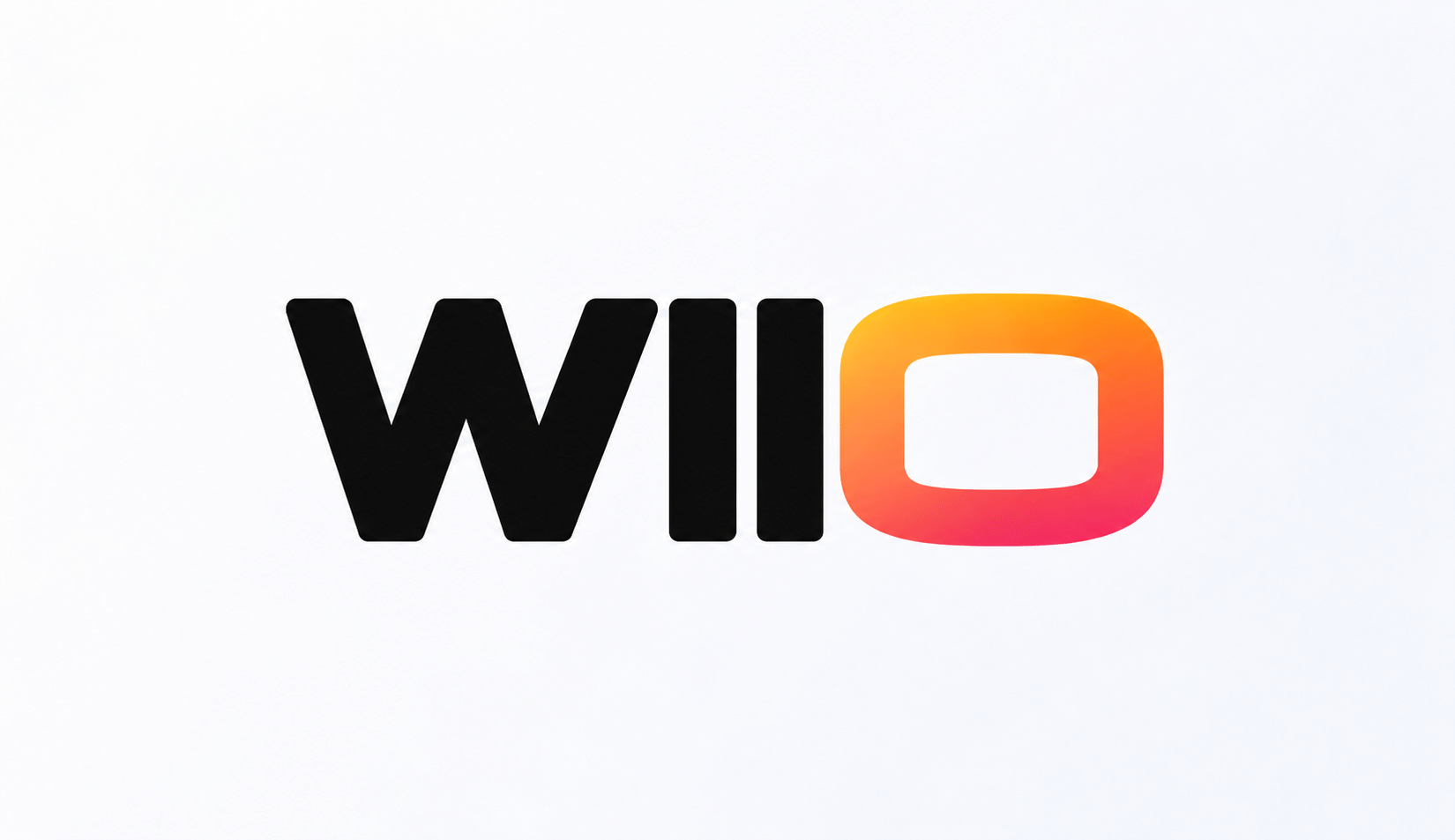 Logo WIIO avec dégradé orange et jaune